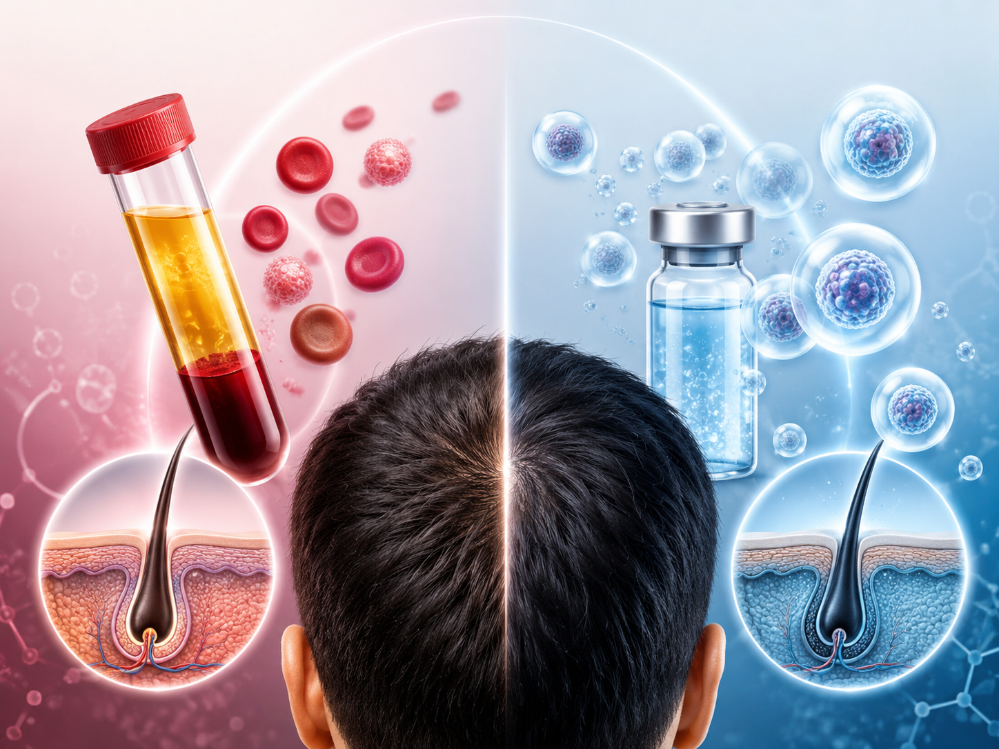 PRP vs Exosome hair treatment comparison for hair loss and hair regrowth at a hair clinic in Borivali, Mumbai.