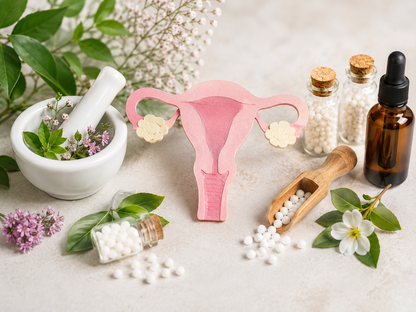 Homeopathy for PCOS treatment with natural remedies and women's reproductive health concept at Dr. Pankti's REVIVE Clinic in Borivali, Mumbai.