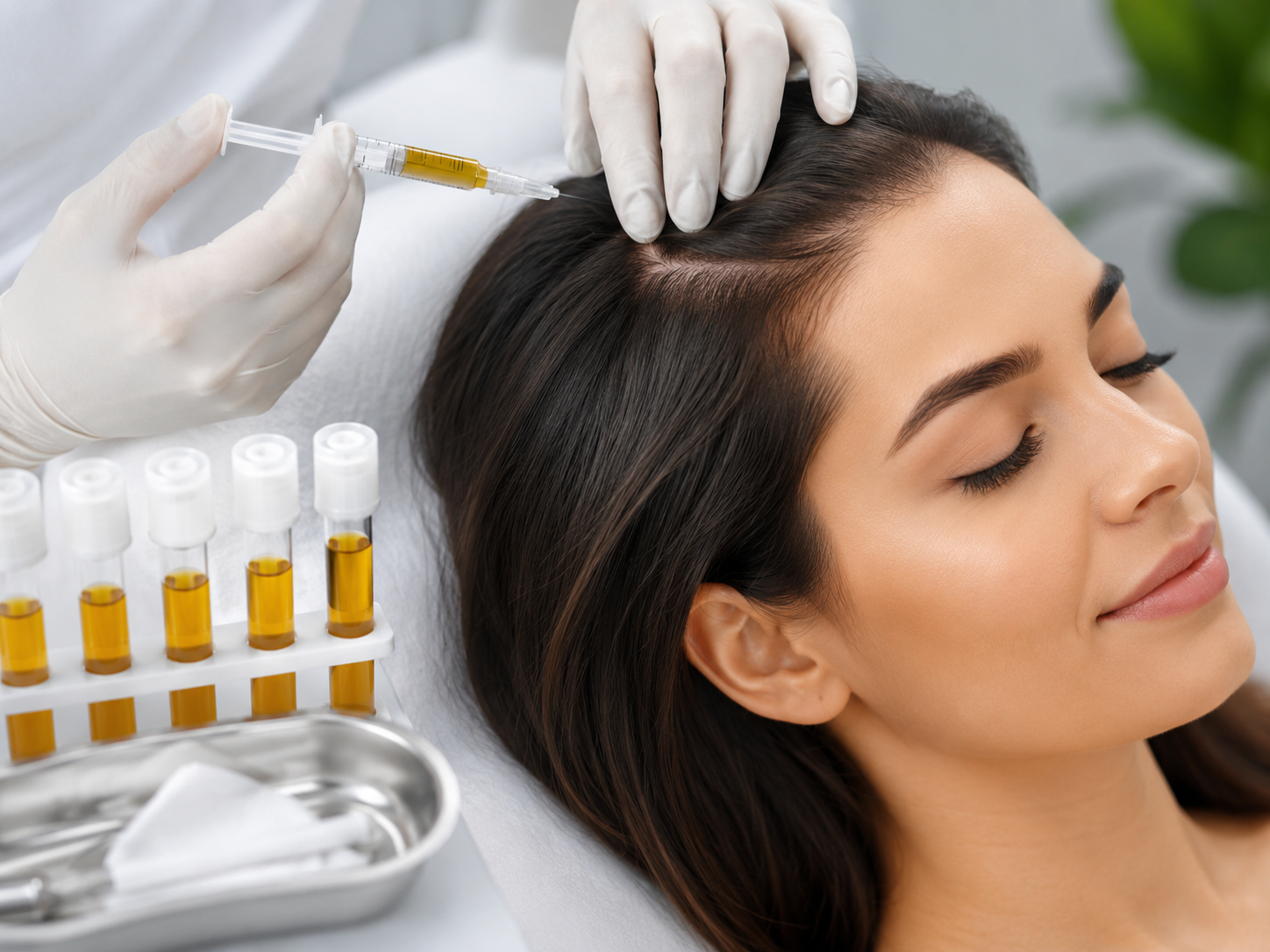 Patient receiving advanced GFC Hair Treatment for hair regrowth at Dr. Pankti's REVIVE Hair Clinic in Borivali, Mumbai to reduce hair fall and improve hair density.