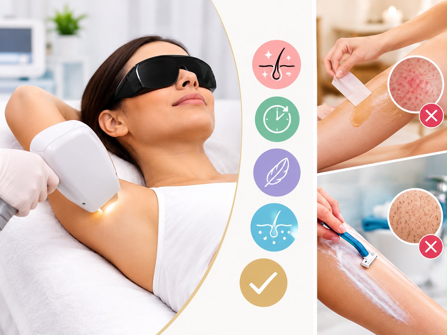 Laser hair removal in Mumbai being performed at Dr. Pankti's REVIVE clinic in Borivali